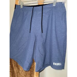 Nobull Mens Large Blue Lightweight Stretch Athletic Performance Shorts